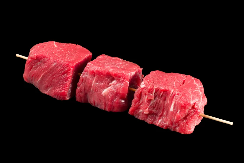 Szaszłyk z polędwicy - szaszłyk z główek i końcówek